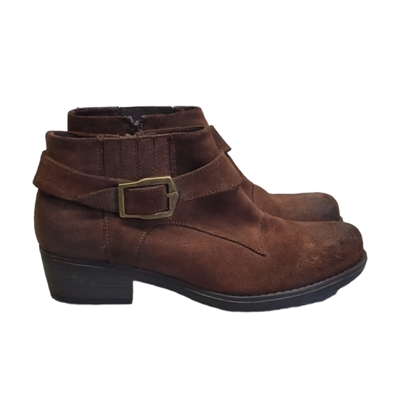 EricMichael Womens Moto Ankle Distressed Leather boots shoes sz 36 US 5.5 - Picture 1 of 12